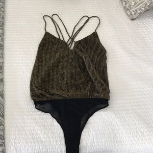 Gold and black sparkly bodysuit!